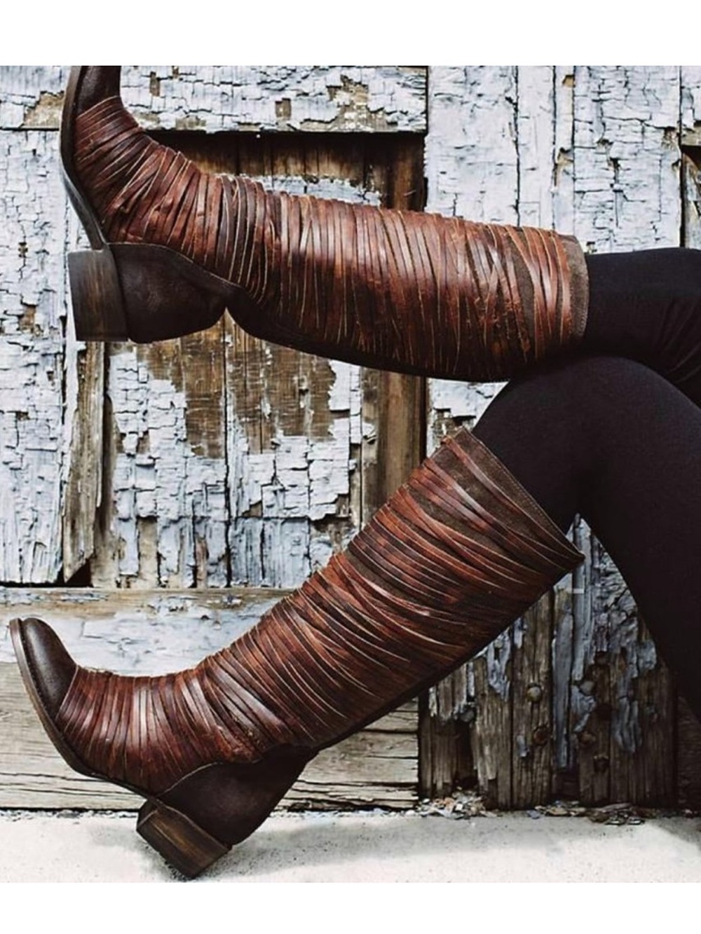 Freebird by Steven Logan Tall Leather Boots Brown 7